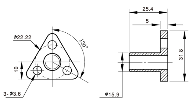 外驱动式螺母(丝杆直径9.525)