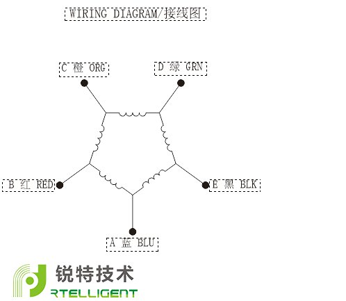 42系列五相步进电机接线图