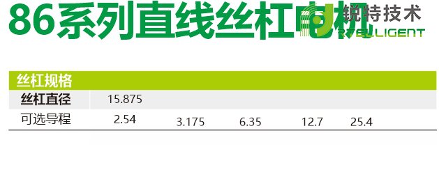 86系列直线丝杠步进电机规格图