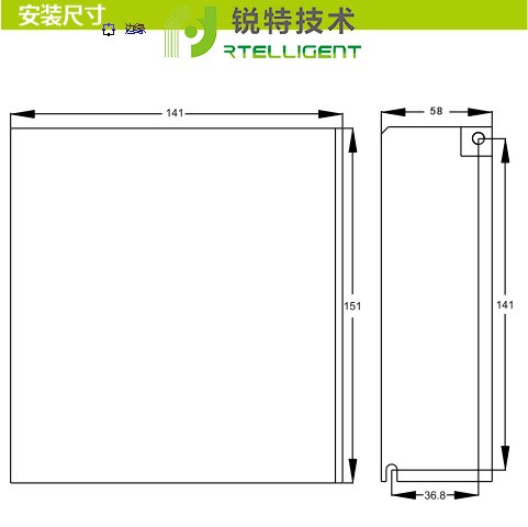 DS110数显三相步进伺服驱动器外观尺寸图